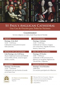 St Paul's Yearly Calendar